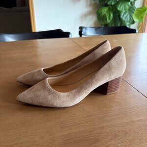 Suede Block Pumps Vintage Crown Size 7